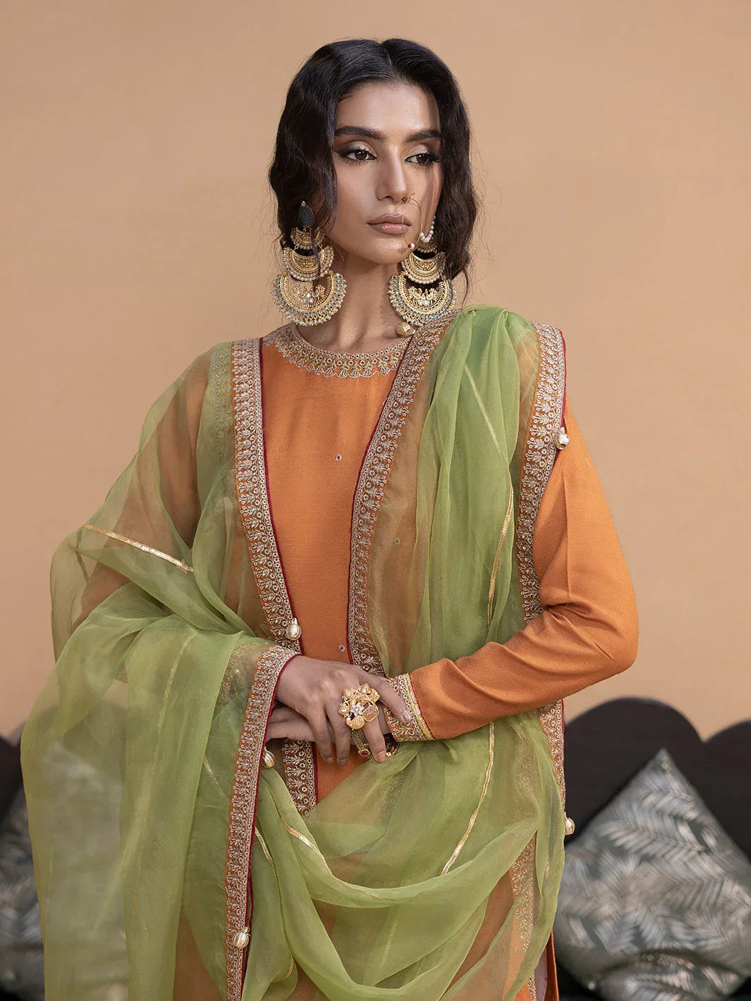Hem Stitch | Raw Silk Edit 25 | Kashish - Aqsa Fabrics