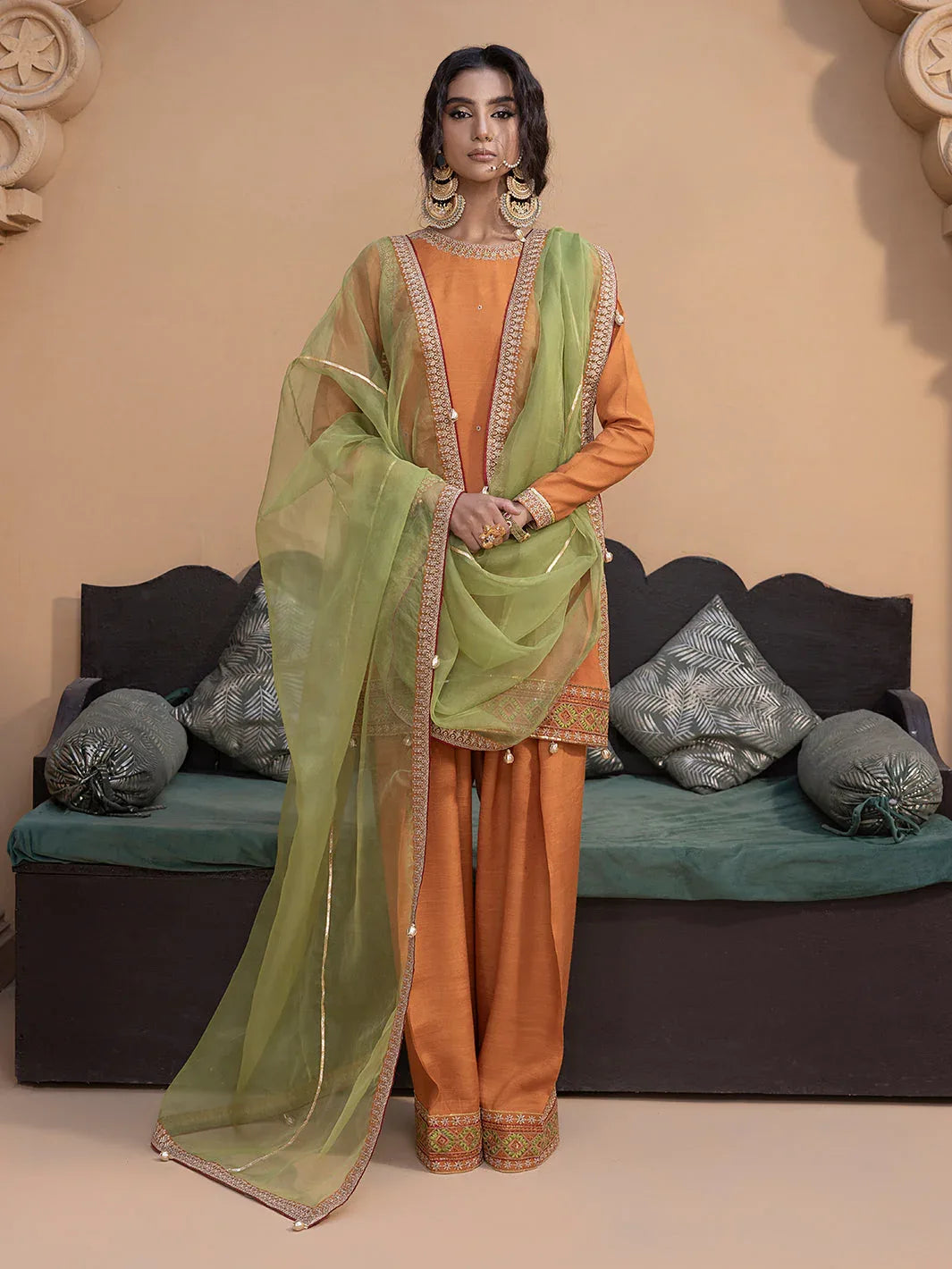 Hem Stitch | Raw Silk Edit 25 | Kashish - Aqsa Fabrics