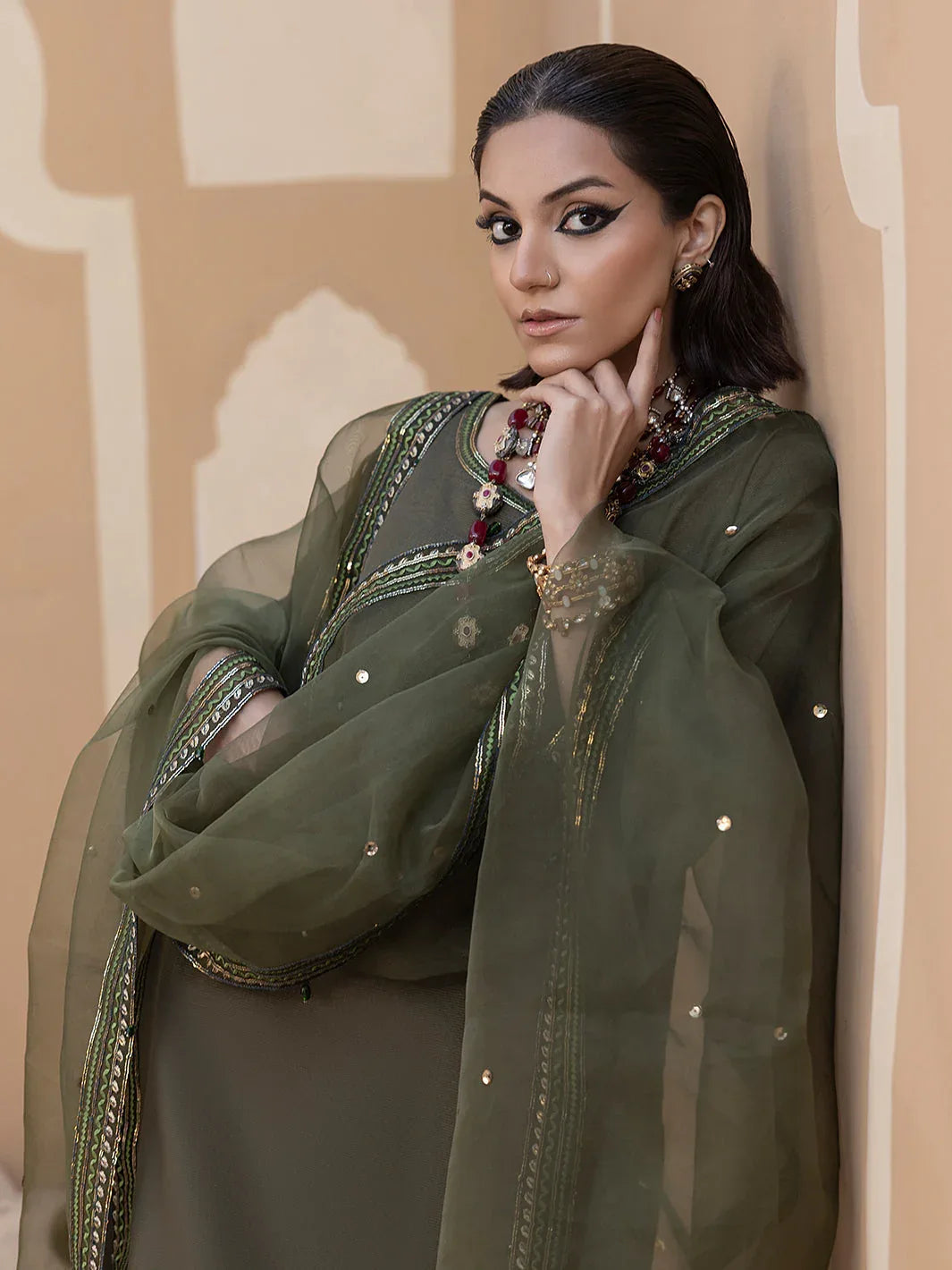 Hem Stitch | Raw Silk Edit 25 | Noor - Aqsa Fabrics
