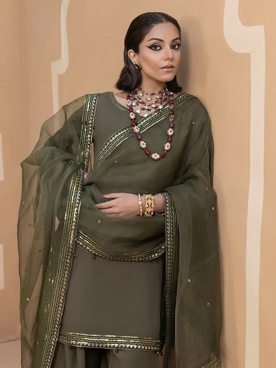 Hem Stitch | Raw Silk Edit 25 | Noor - Aqsa Fabrics