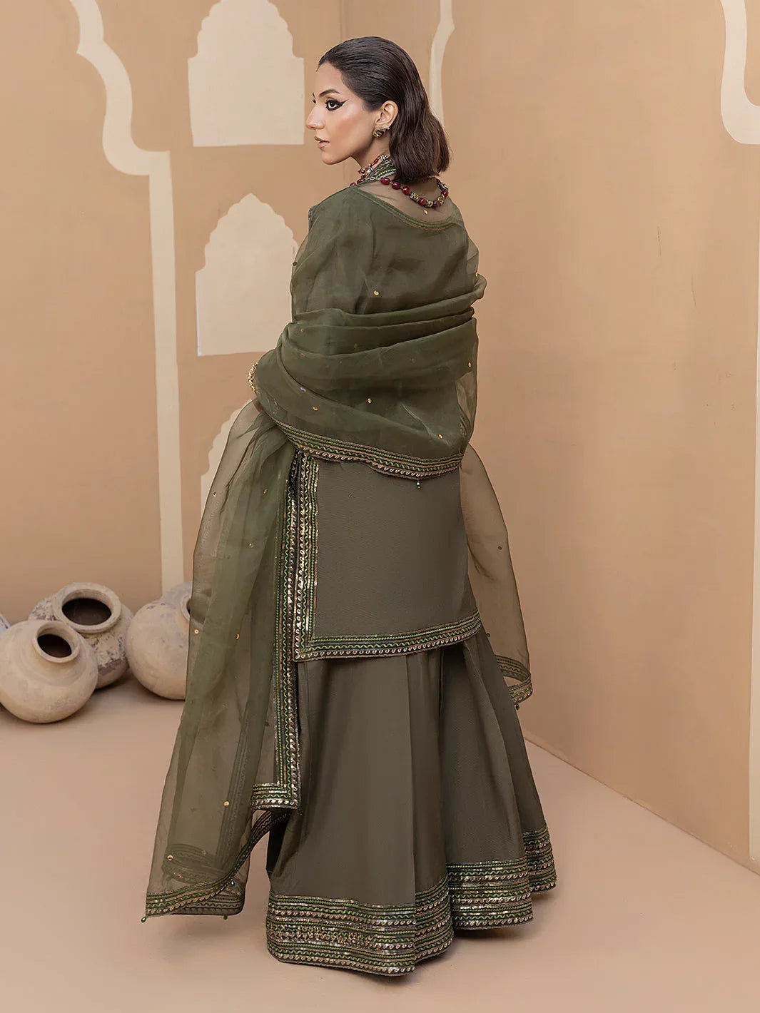 Hem Stitch | Raw Silk Edit 25 | Noor - Aqsa Fabrics