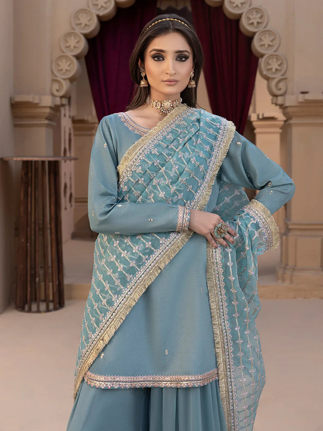 Hem Stitch | Raw Silk Edit 25 | Layla - Aqsa Fabrics