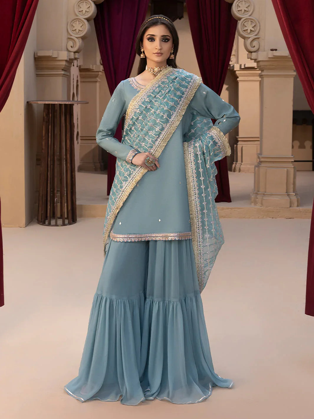 Hem Stitch | Raw Silk Edit 25 | Layla - Aqsa Fabrics