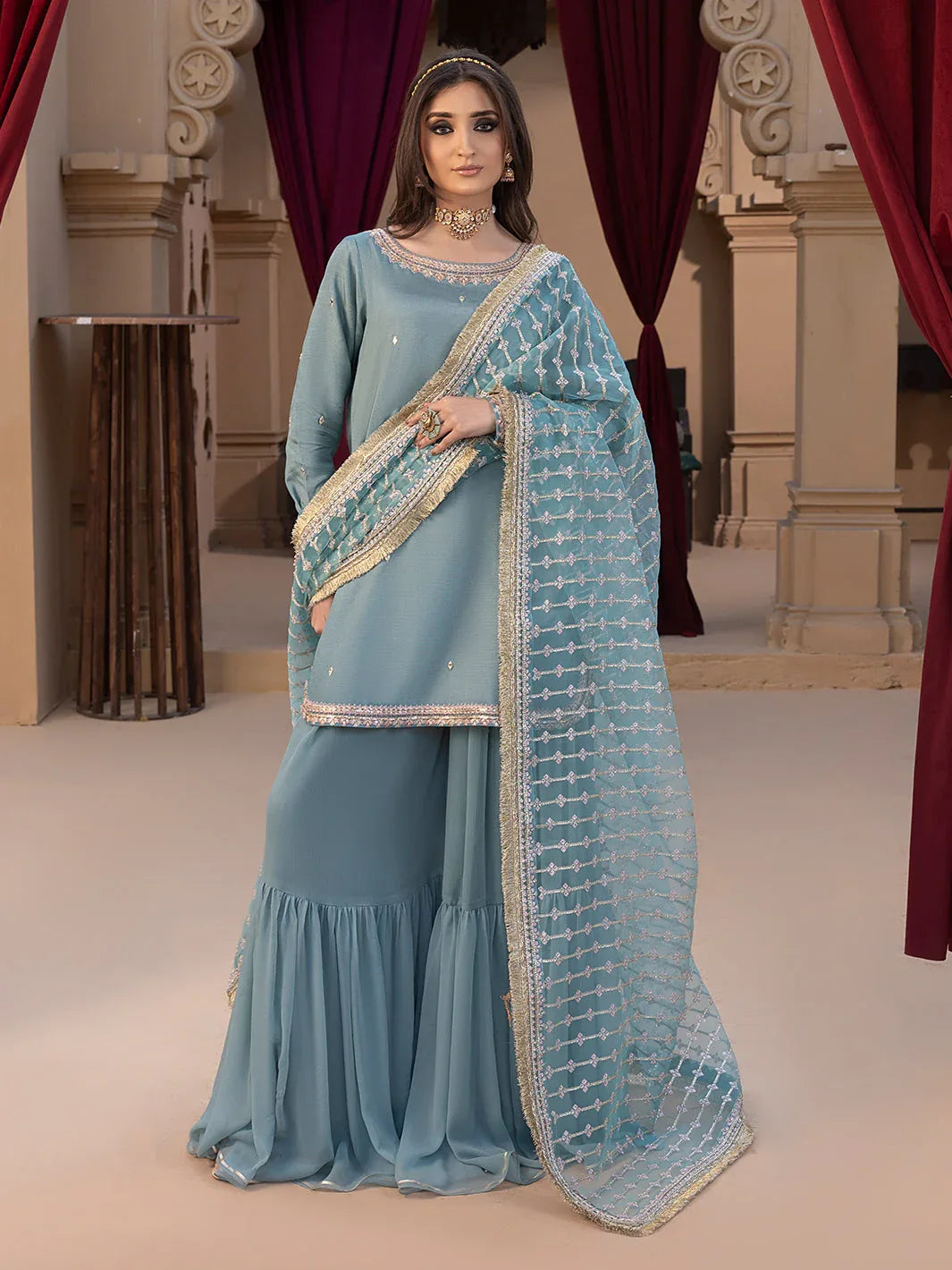 Hem Stitch | Raw Silk Edit 25 | Layla - Aqsa Fabrics