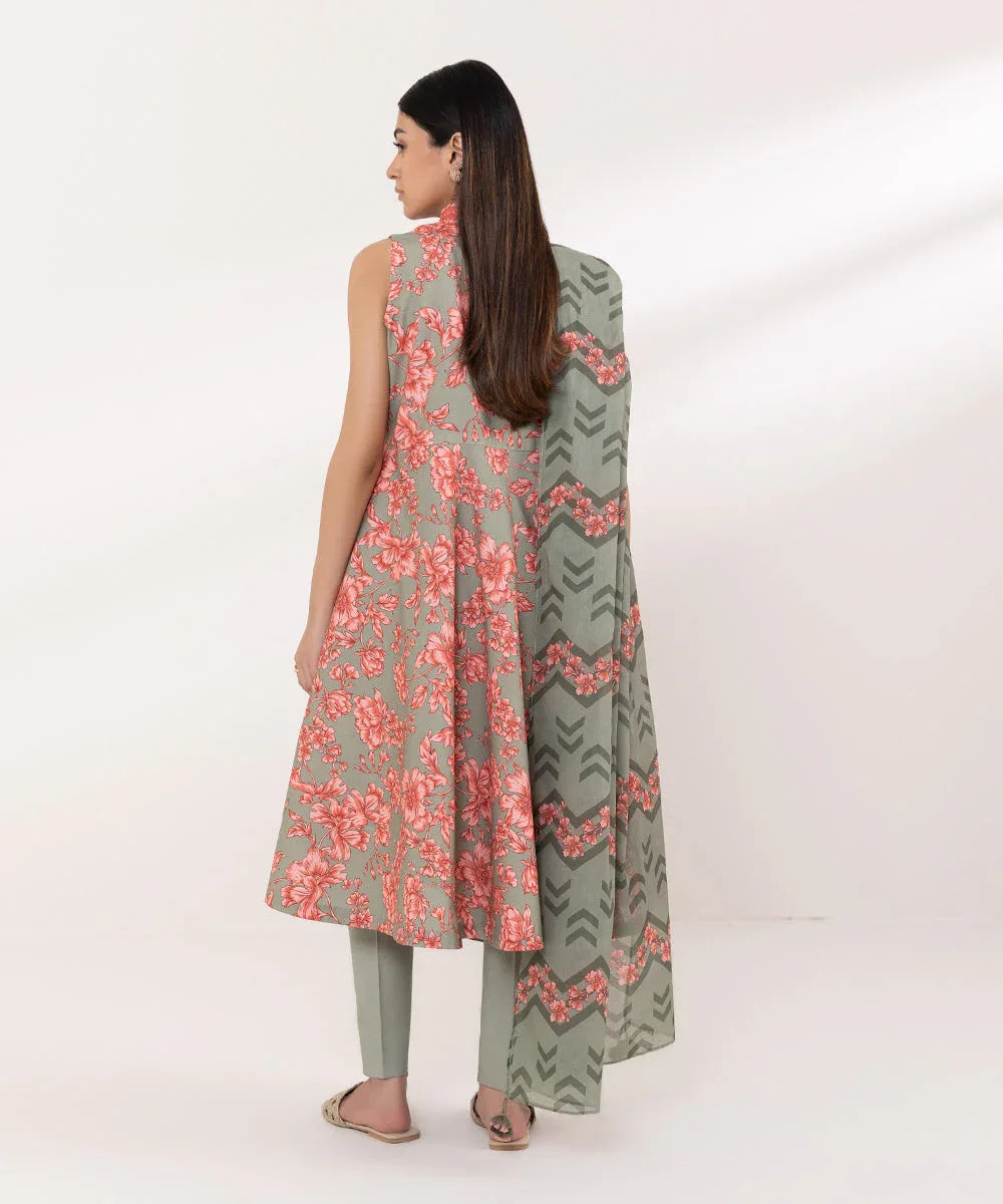 Sapphire | Intermix 2024 | Cambric Suit S-27 - Aqsa Fabrics