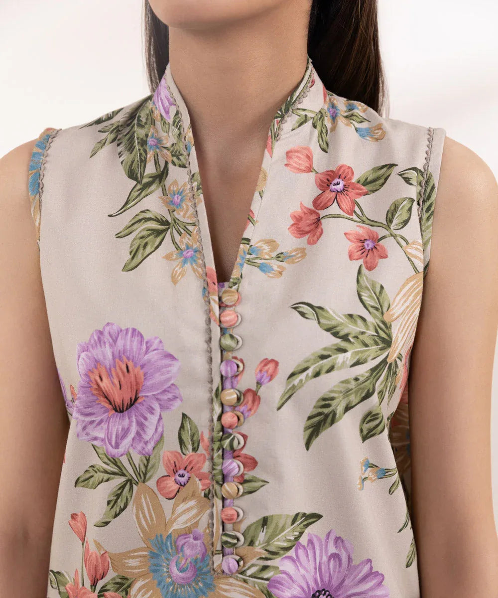 Sapphire | Intermix 2024 | Cambric Suit S-28 - Aqsa Fabrics
