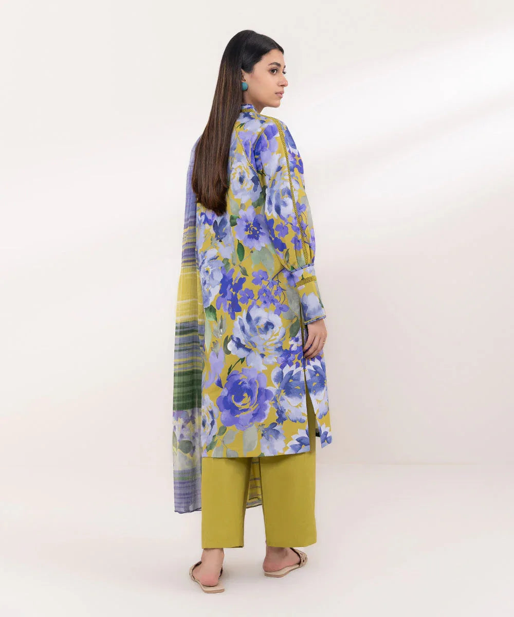 Sapphire | Intermix 2024 | Cambric Suit S-30 - Aqsa Fabrics