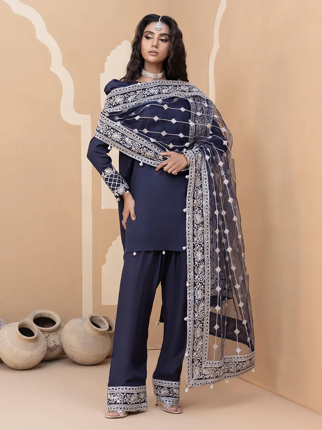 Hem Stitch | Raw Silk Edit 25 | Khayal - Aqsa Fabrics