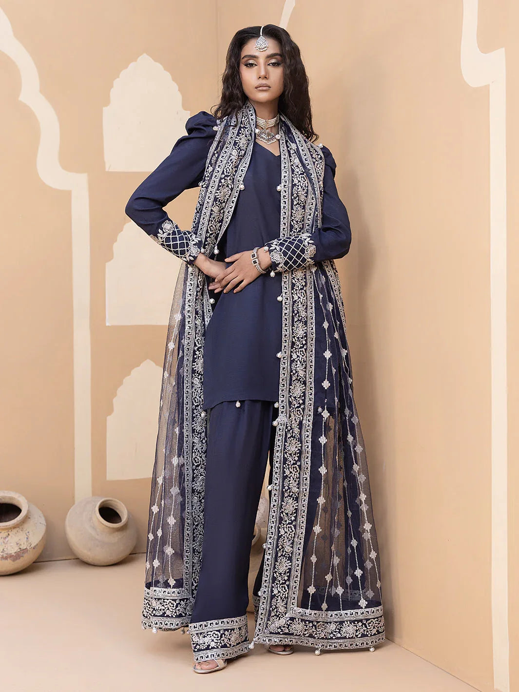 Hem Stitch | Raw Silk Edit 25 | Khayal - Aqsa Fabrics