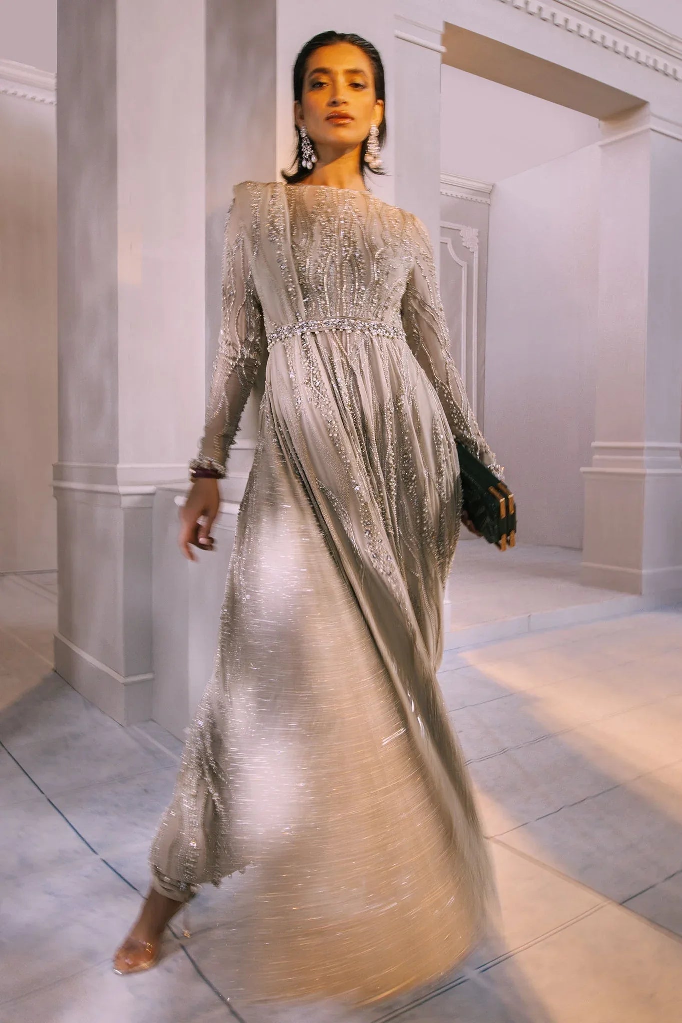 Elan | Demi Couture Onirique | LUISANTE D'OR (EP-20856) - Aqsa Fabrics