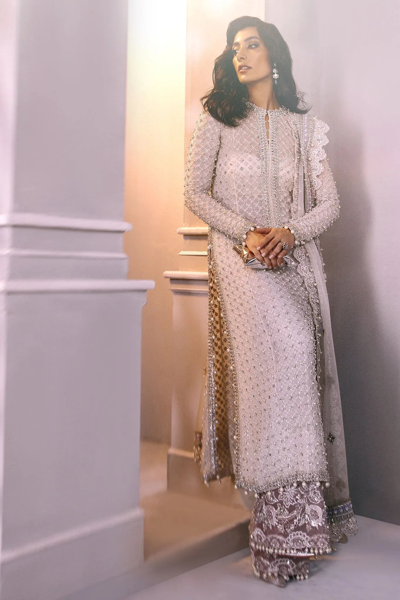 Elan | Demi Couture Onirique | PERLE DÉLICATE  (EP-20181) - Aqsa Fabrics