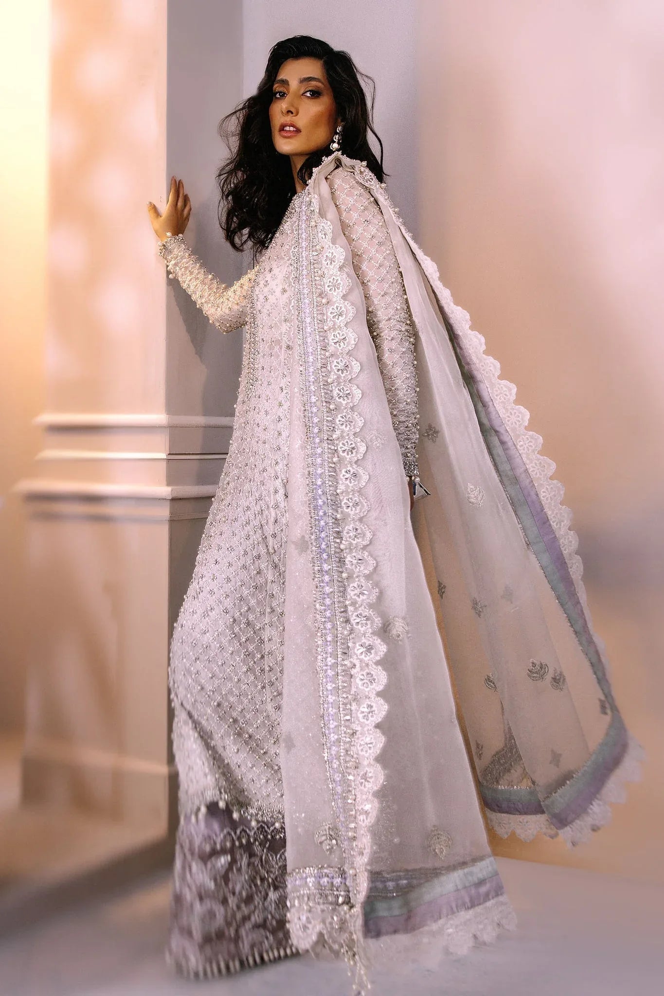 Elan | Demi Couture Onirique | PERLE DÉLICATE  (EP-20181) - Aqsa Fabrics