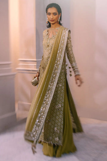 Elan | Demi Couture Onirique | ÉCLAT VERT (EP-20658) - Aqsa Fabrics