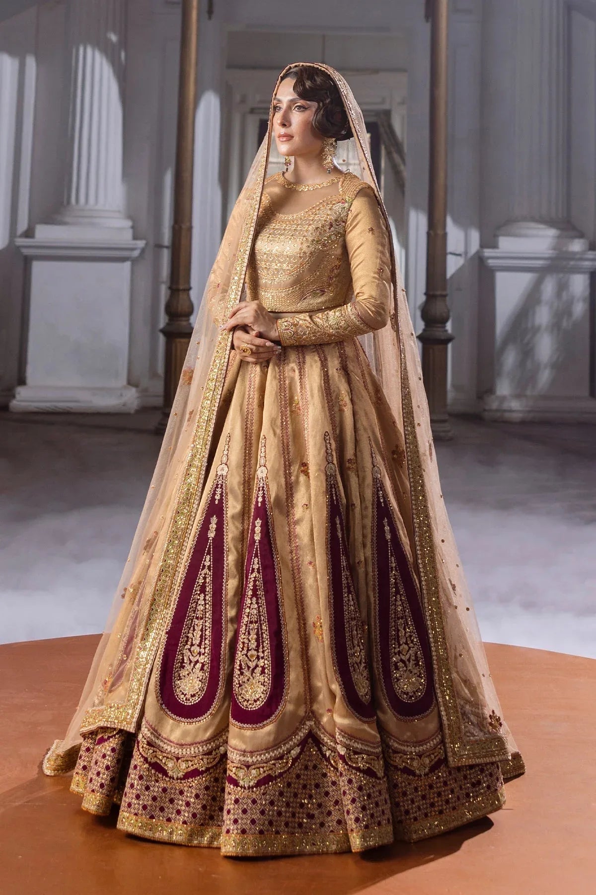 Erum Khan | Jahan Wedding 25 | Plum Spark - Aqsa Fabrics