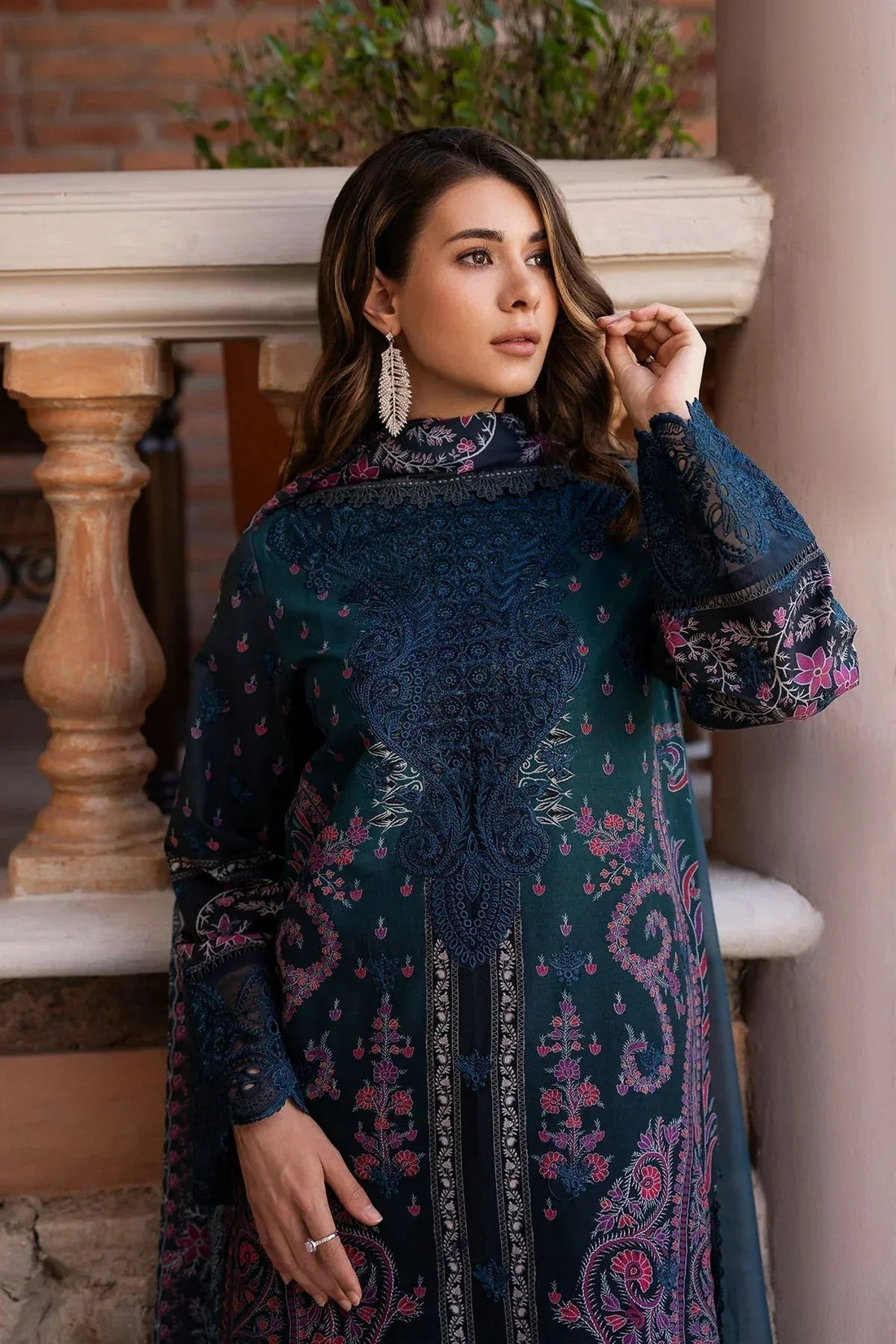 Afrozeh | Damask The Holiday Edit '25 - Lawn | Azrina B - Aqsa Fabrics