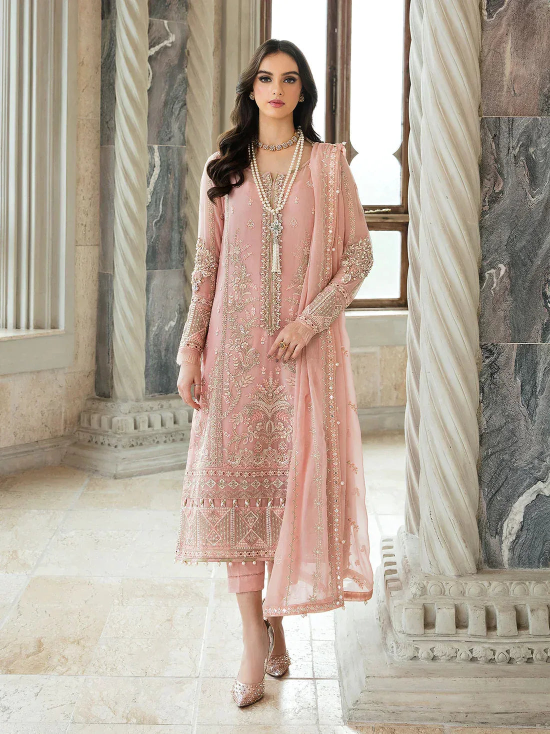 Gulaal | Embroidered Chiffon 23 | ISABELLA 01 - Aqsa Fabrics