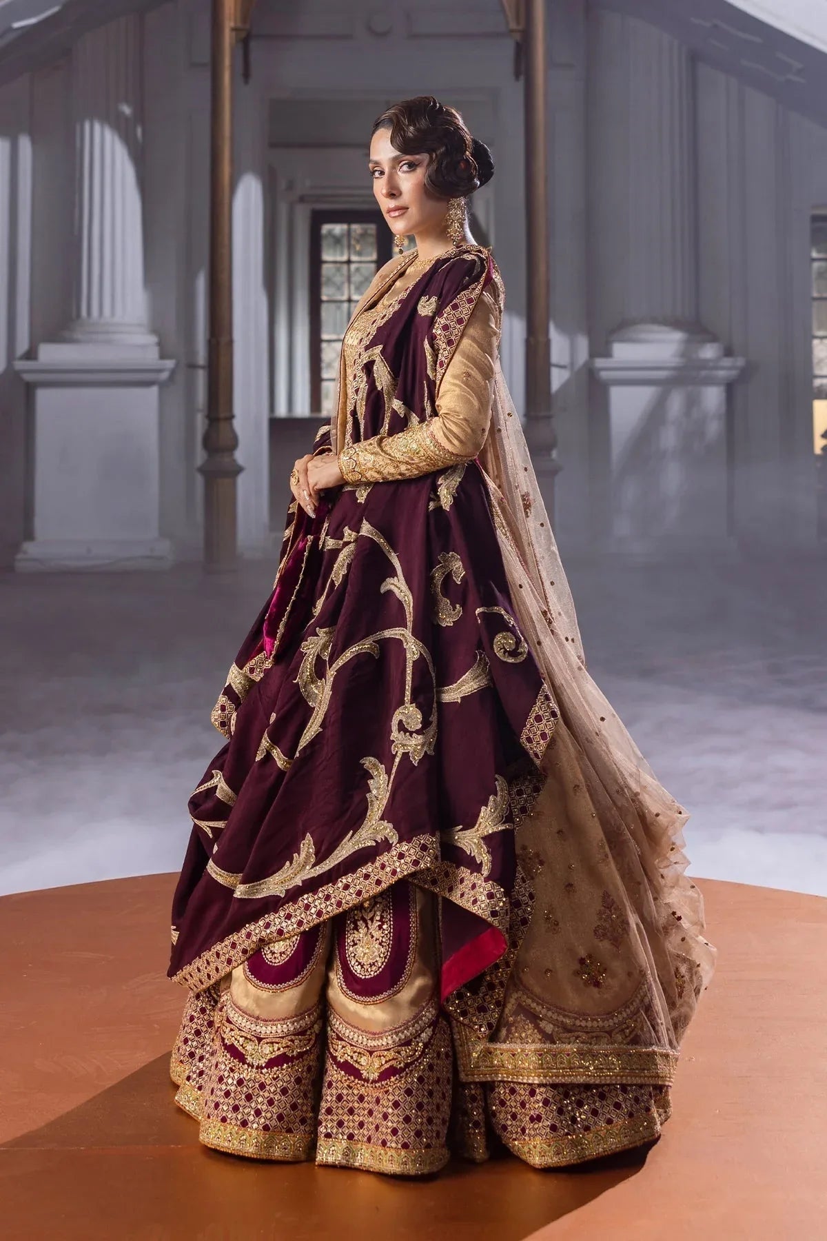 Erum Khan | Jahan Wedding 25 | Plum Spark - Aqsa Fabrics