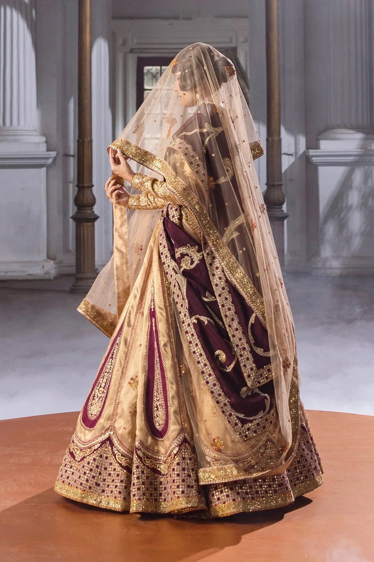 Erum Khan | Jahan Wedding 25 | Plum Spark - Aqsa Fabrics