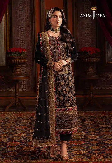 Asim Jofa | Makhmal Wedding Velvet 23 | AJMM-08 - Aqsa Fabrics