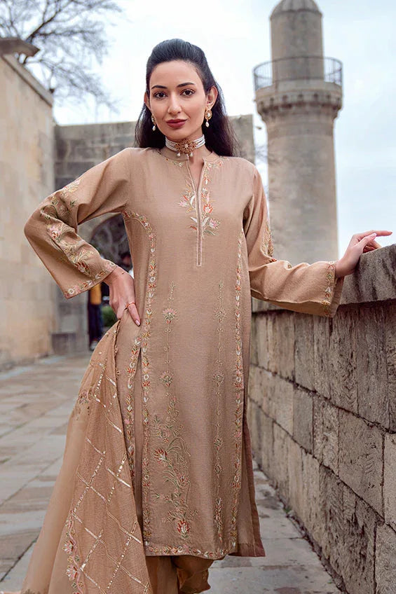 Muntaha | Noore e Zaib | Beige - Ruhiya - Aqsa Fabrics