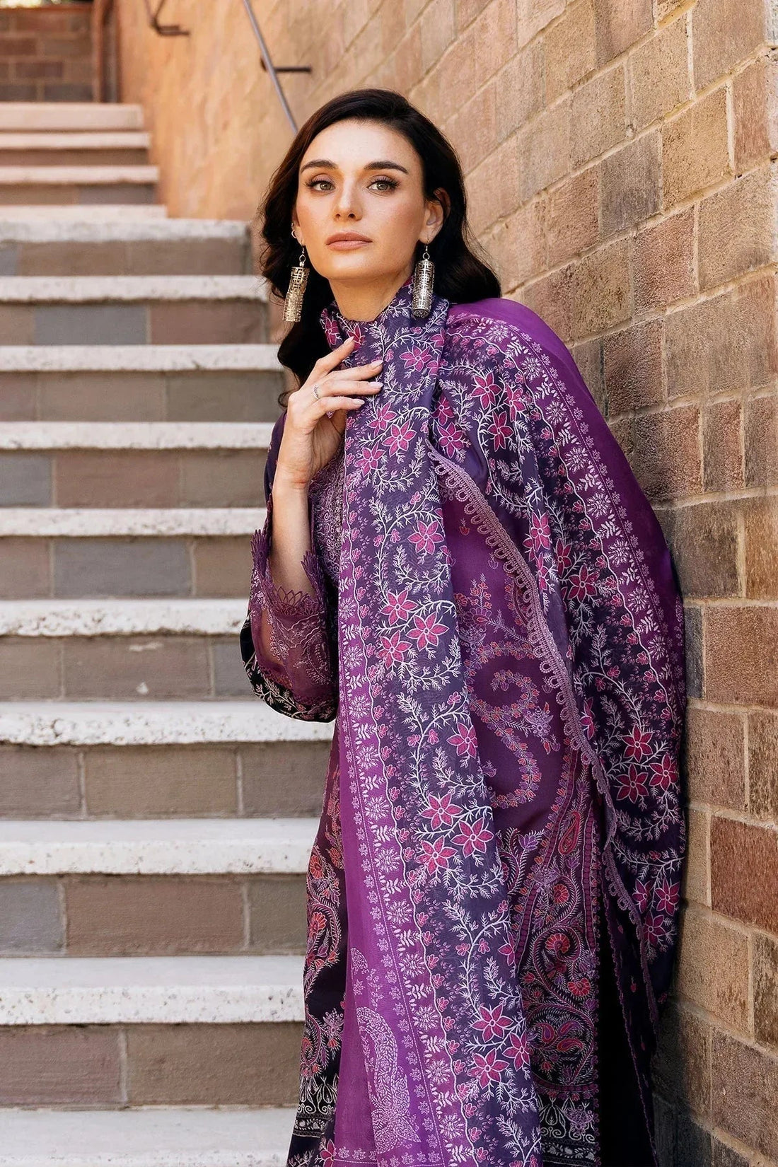 Afrozeh | Damask The Holiday Edit '25 - Lawn | Azrina A - Aqsa Fabrics