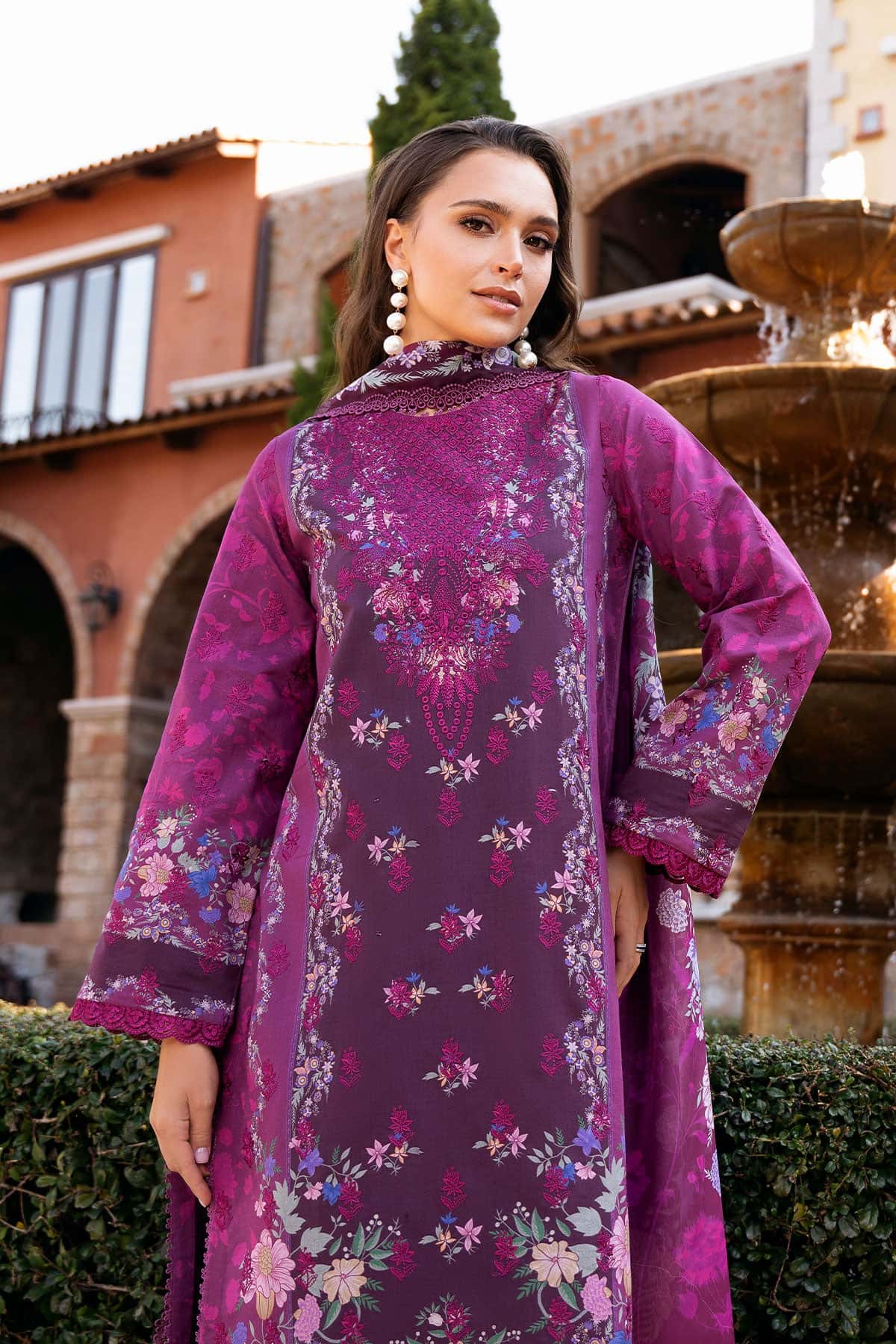 Afrozeh | Damask The Holiday Edit 25 | Eden B - Aqsa Fabrics