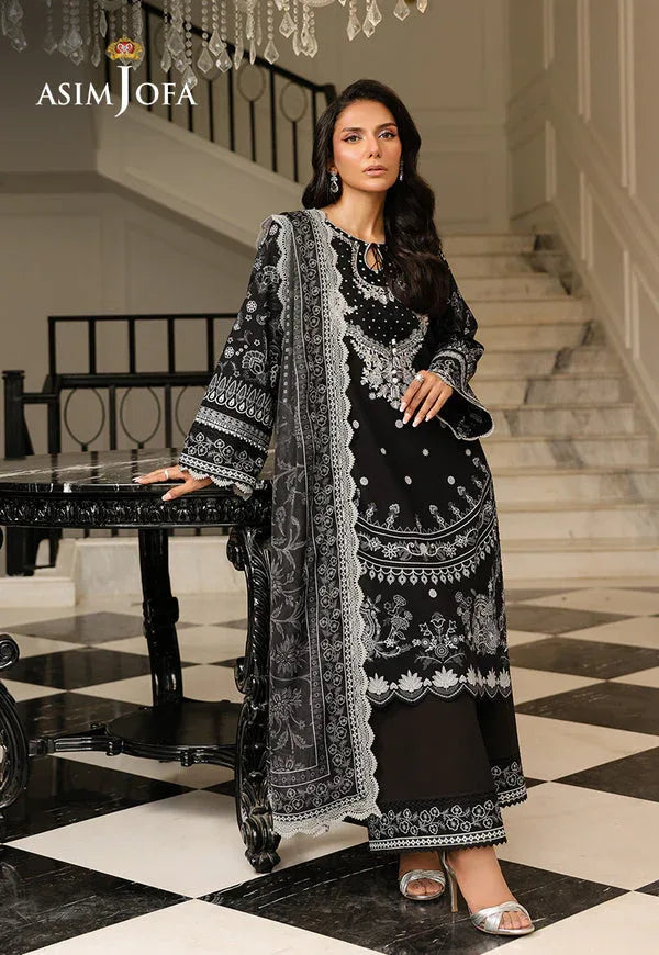 Asim Jofa | Summer Rhapsody |  AJMCH-06 EMBROIDERED LAWN - Aqsa Fabrics