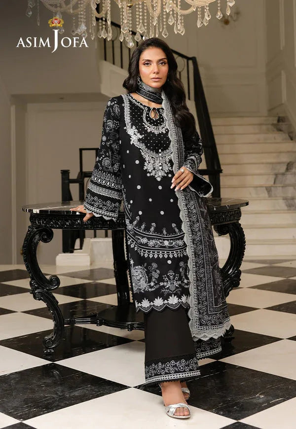 Asim Jofa | Summer Rhapsody |  AJMCH-06 EMBROIDERED LAWN - Aqsa Fabrics