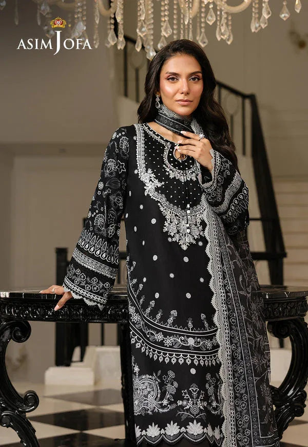 Asim Jofa | Summer Rhapsody |  AJMCH-06 EMBROIDERED LAWN - Aqsa Fabrics