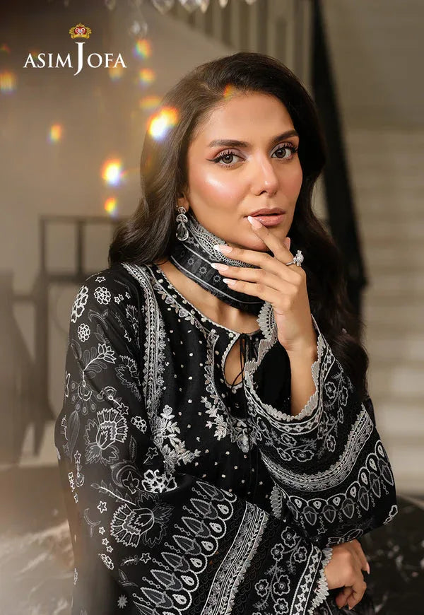 Asim Jofa | Summer Rhapsody |  AJMCH-06 EMBROIDERED LAWN - Aqsa Fabrics