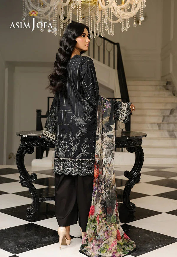 Asim Jofa | Summer Rhapsody | AJMCH-12 EMBROIDERED LAWN - Aqsa Fabrics