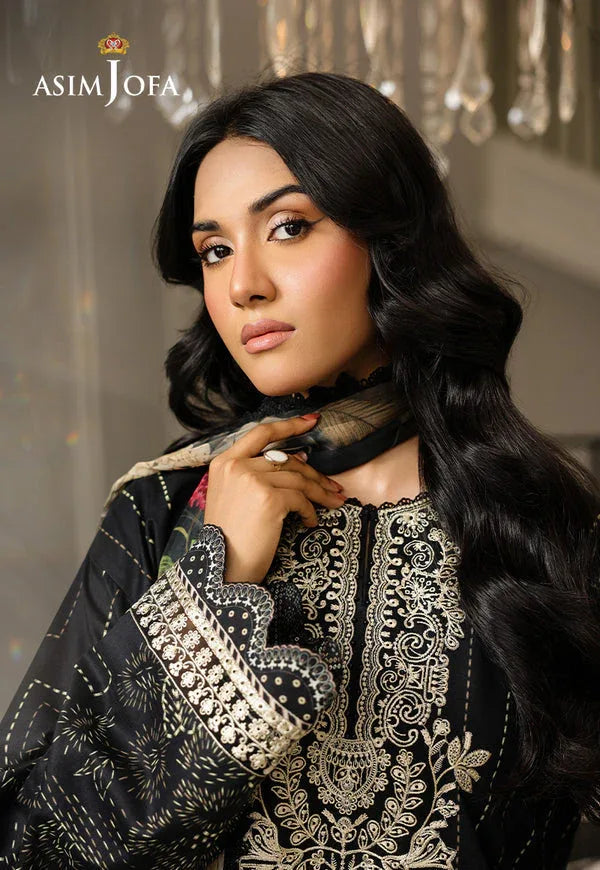 Asim Jofa | Summer Rhapsody | AJMCH-12 EMBROIDERED LAWN - Aqsa Fabrics