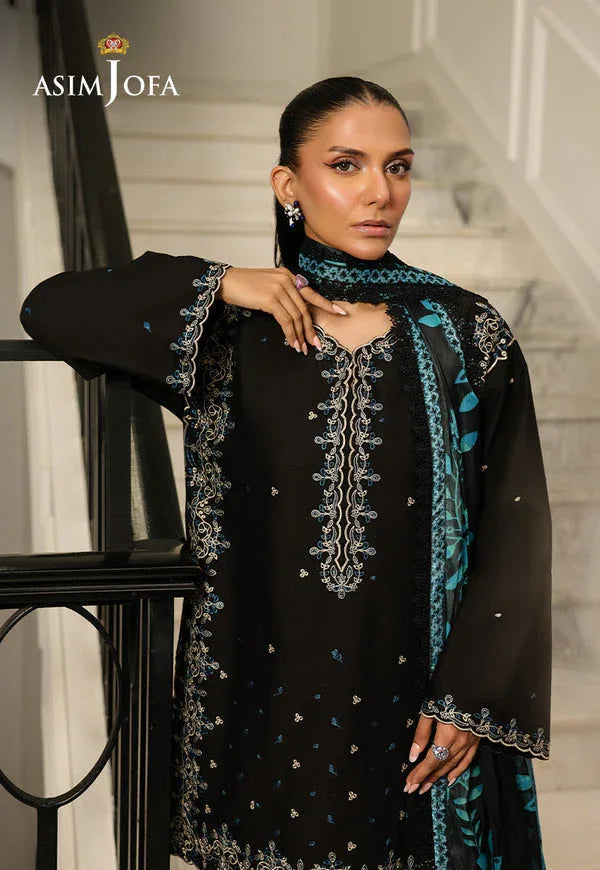 Asim Jofa | Summer Rhapsody | AJMCH-01 EMBROIDERED CAMBRIC - Aqsa Fabrics