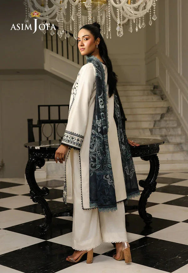 Asim Jofa | Summer Rhapsody |  AJMCH-02 EMBROIDERED CAMBRIC - Aqsa Fabrics
