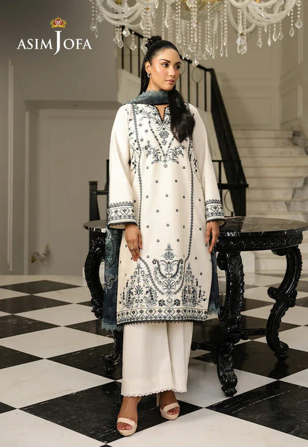 Asim Jofa | Summer Rhapsody |  AJMCH-02 EMBROIDERED CAMBRIC - Aqsa Fabrics