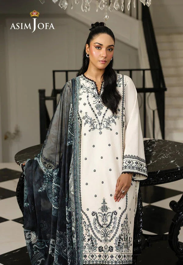 Asim Jofa | Summer Rhapsody |  AJMCH-02 EMBROIDERED CAMBRIC - Aqsa Fabrics