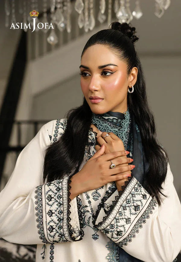 Asim Jofa | Summer Rhapsody |  AJMCH-02 EMBROIDERED CAMBRIC - Aqsa Fabrics