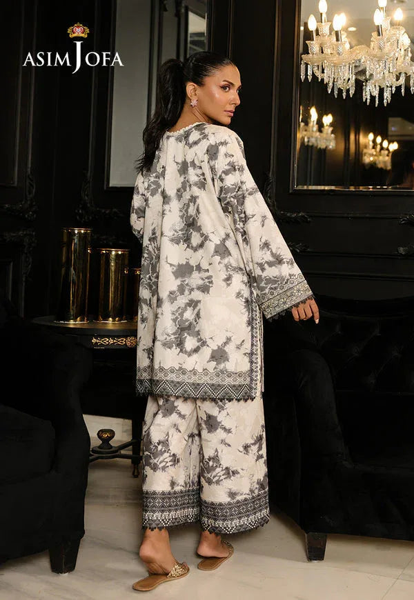 Asim Jofa | Summer Rhapsody | AJMCH-08 EMBROIDERED CAMBRIC - Aqsa Fabrics
