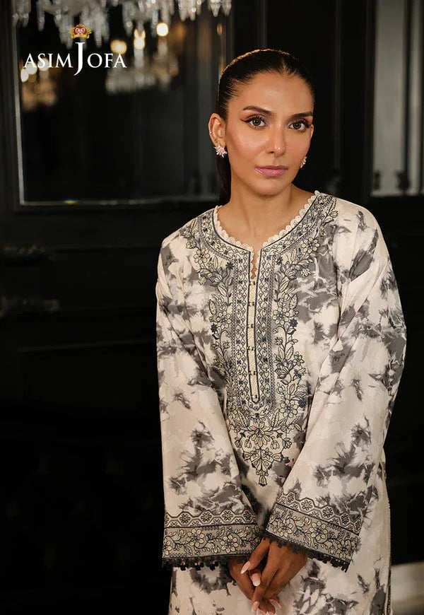 Asim Jofa | Summer Rhapsody | AJMCH-08 EMBROIDERED CAMBRIC - Aqsa Fabrics