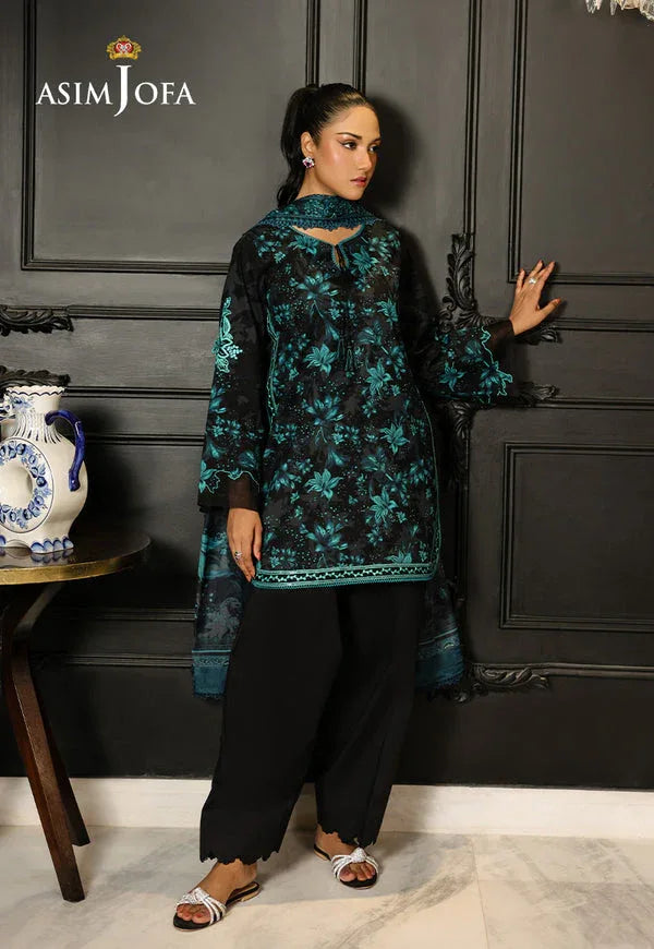 Asim Jofa | Summer Rhapsody | AJMCH-05 EMBROIDERED LAWN - Aqsa Fabrics
