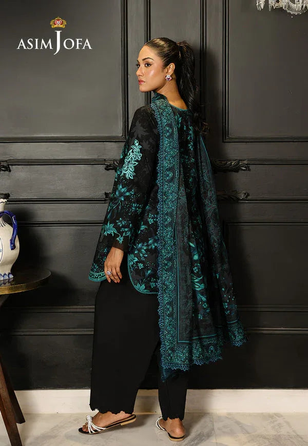 Asim Jofa | Summer Rhapsody | AJMCH-05 EMBROIDERED LAWN - Aqsa Fabrics