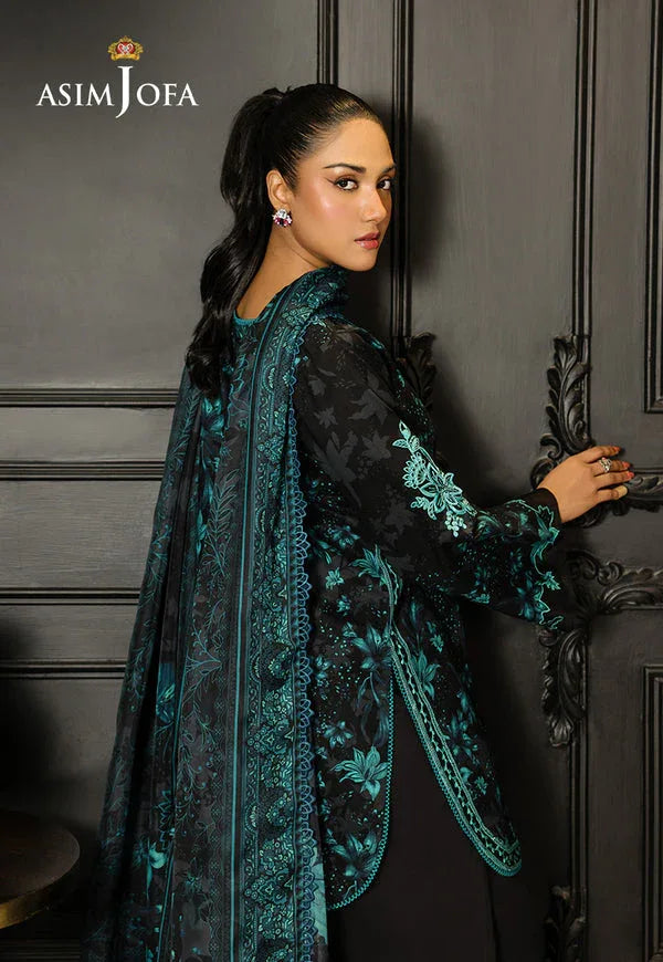 Asim Jofa | Summer Rhapsody | AJMCH-05 EMBROIDERED LAWN - Aqsa Fabrics