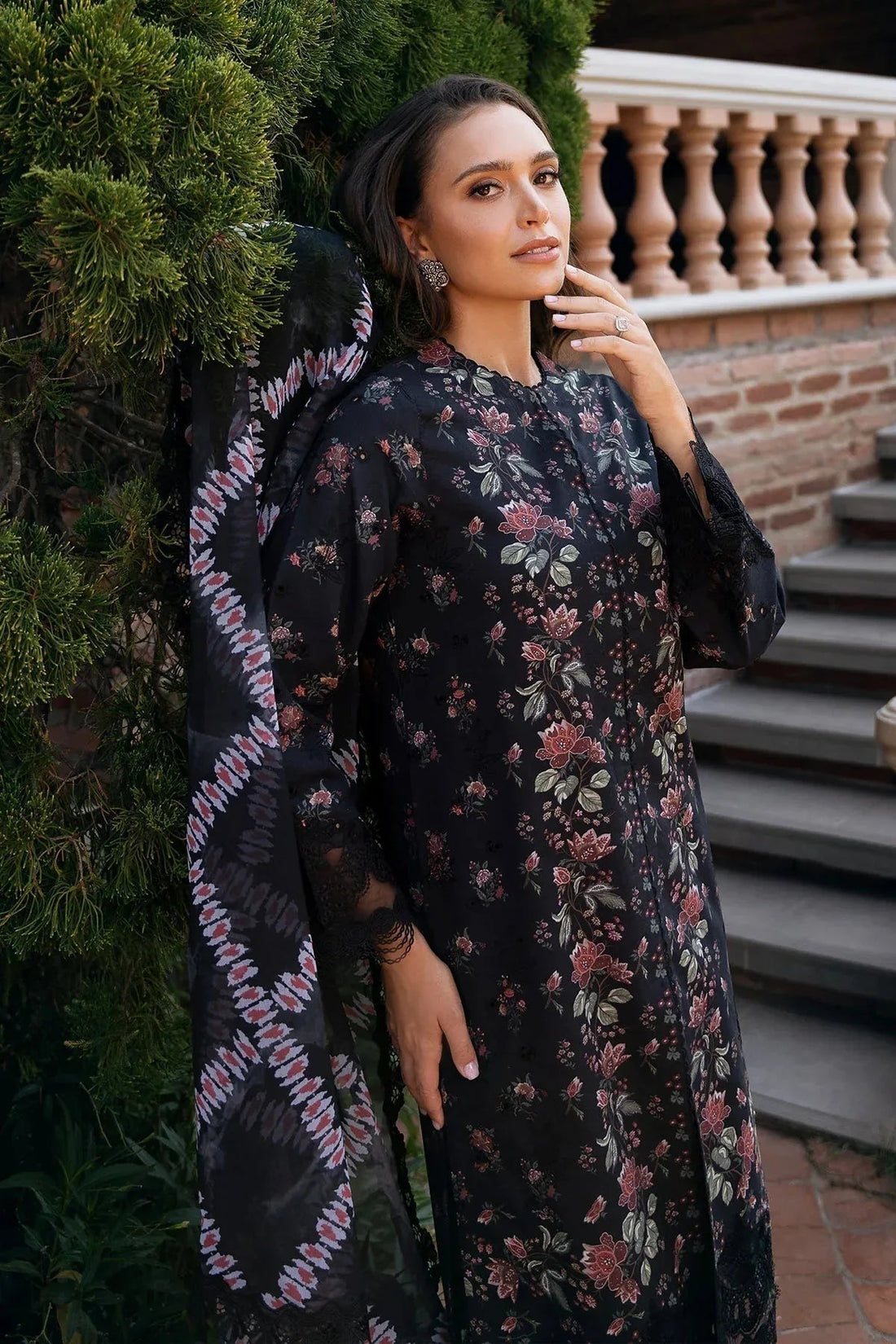 Afrozeh | Damask The Holiday Edit '25 - Lawn | Lorien A - Aqsa Fabrics