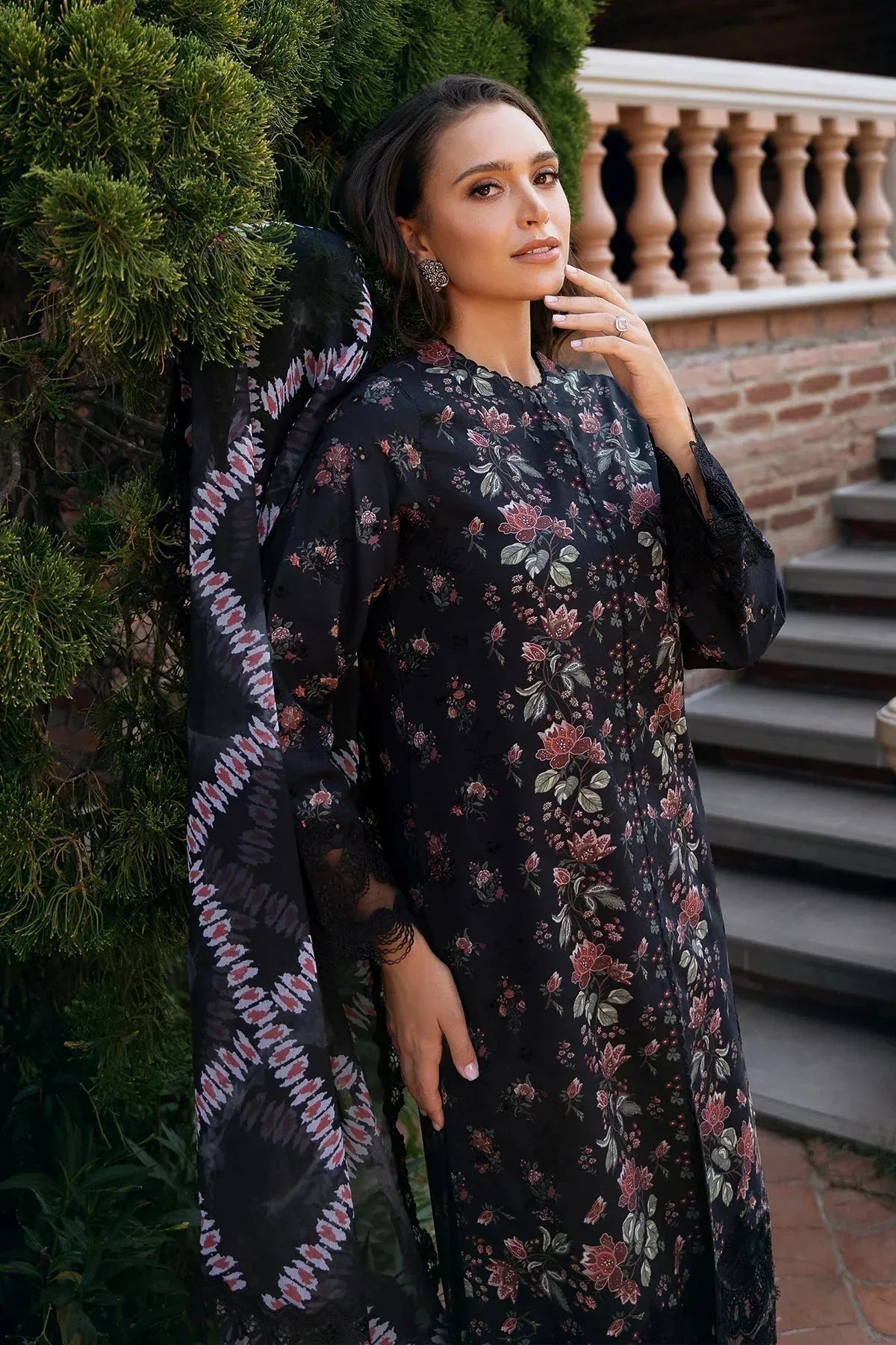 Afrozeh | Damask The Holiday Edit '25 - Lawn | Lorien A - Aqsa Fabrics