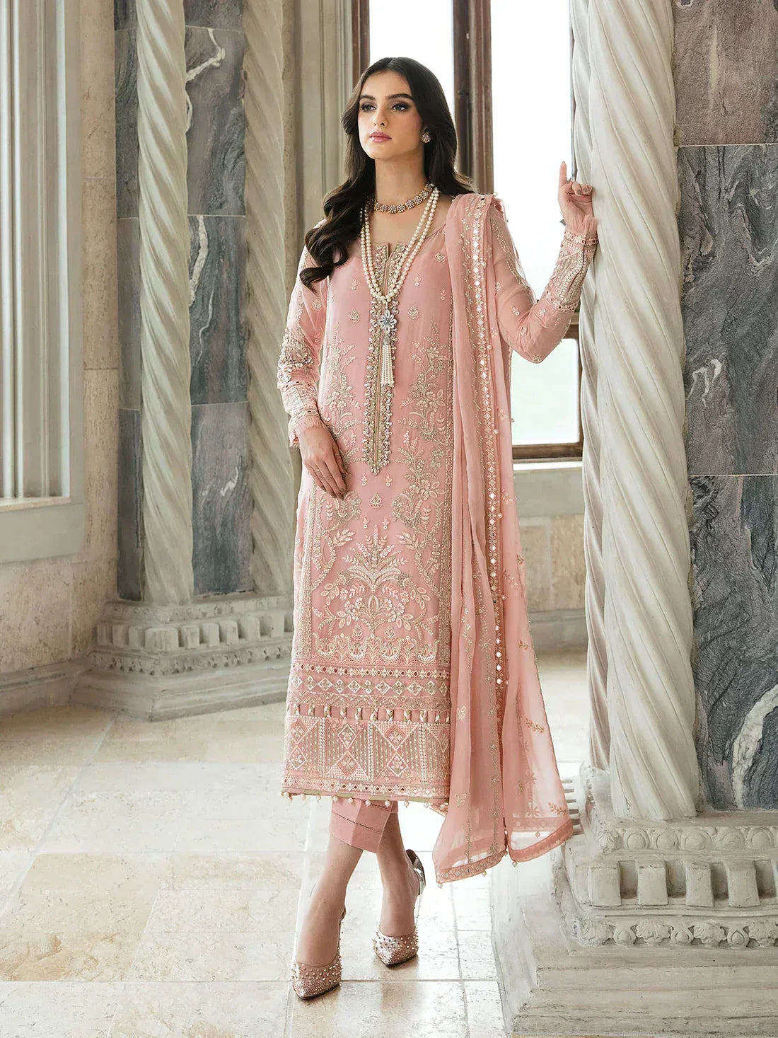 Gulaal | Embroidered Chiffon 23 | ISABELLA 01 - Aqsa Fabrics