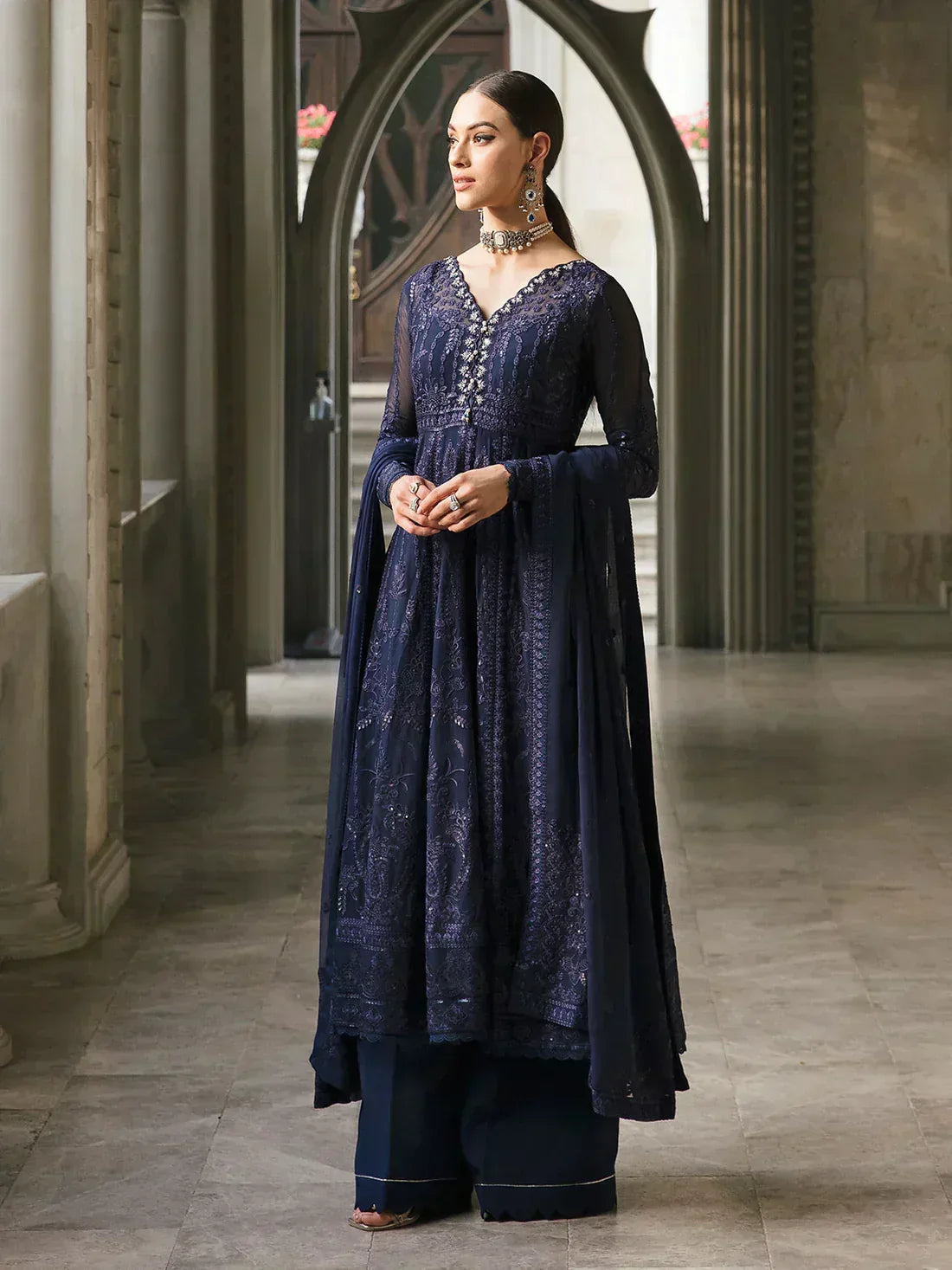 Gulaal | Embroidered Chiffon 23 | MAYA 05 - Aqsa Fabrics