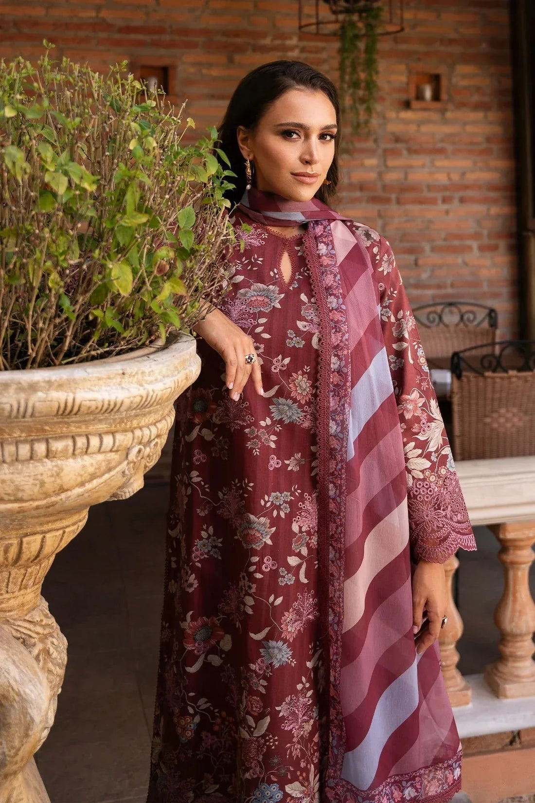 Afrozeh | Damask The Holiday Edit '25 - Lawn| Azara B - Aqsa Fabrics