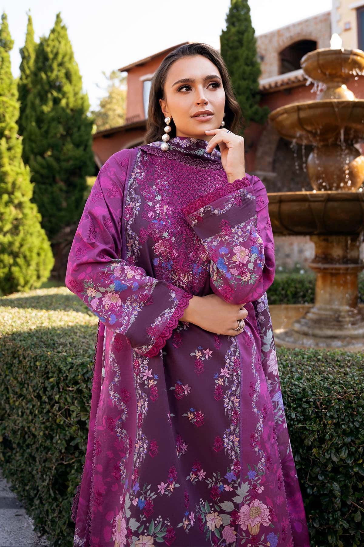 Afrozeh | Damask The Holiday Edit 25 | Eden B - Aqsa Fabrics