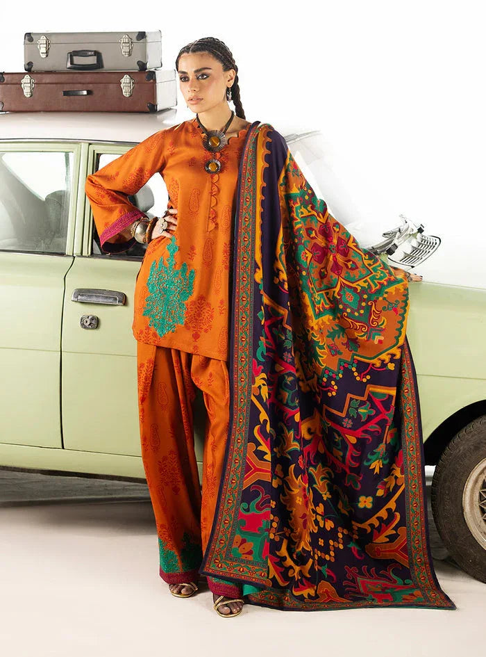 Zainab Chottani | Winter Shawl 25 | Suniva - D3 - Aqsa Fabrics