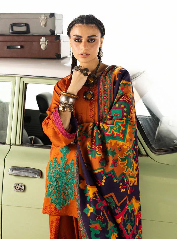 Zainab Chottani | Winter Shawl 25 | Suniva - D3 - Aqsa Fabrics